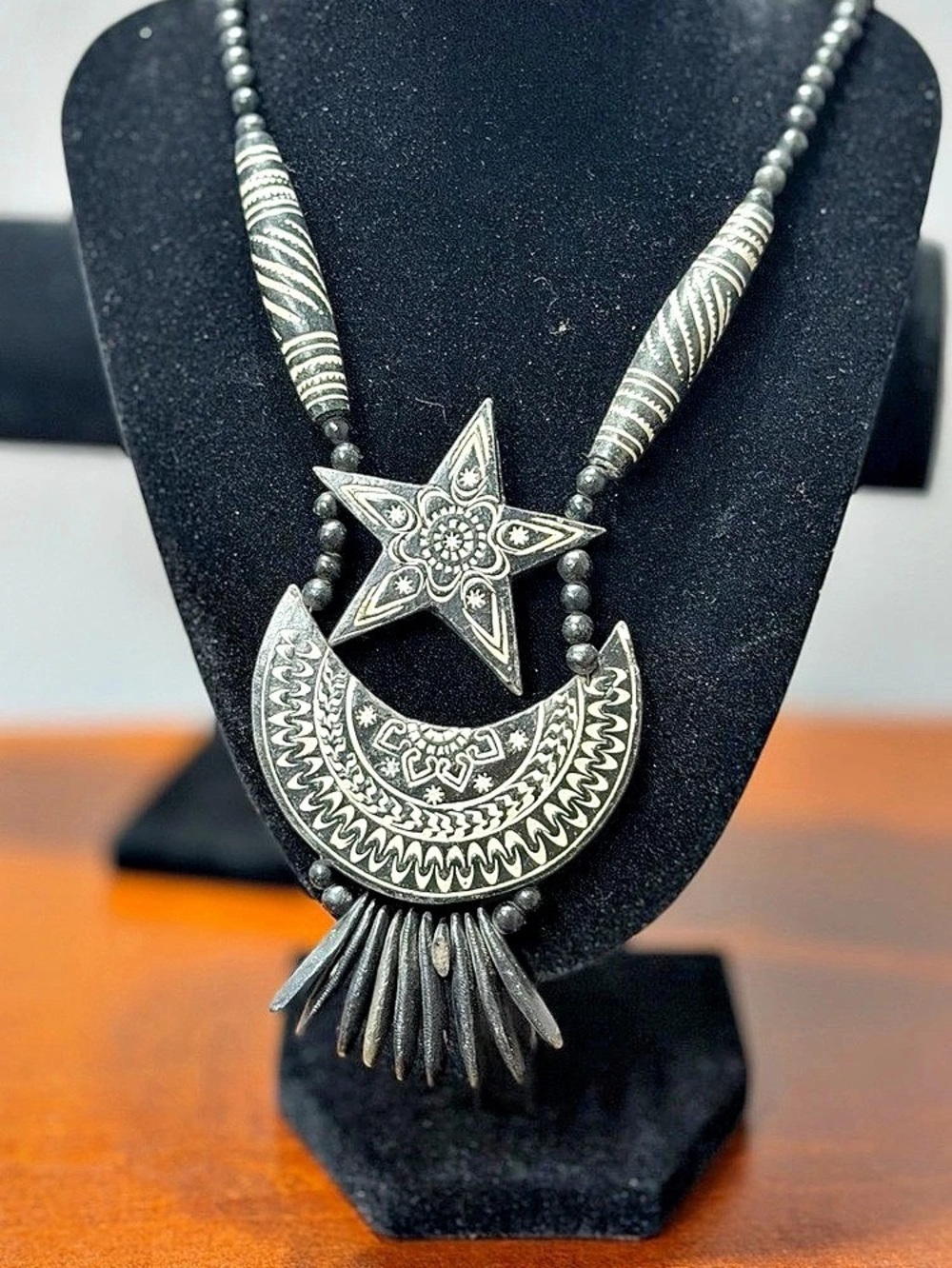 Silver & Black Statement Necklace